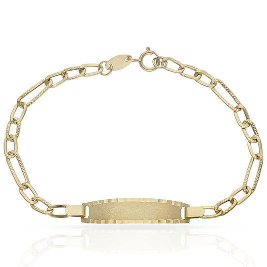 Pulsera de oro placa personalizable para niña o mujer