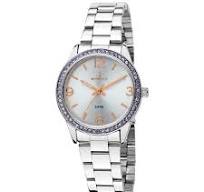 Reloj NOWLEY CHIC plateado esfera blanca  para mujer