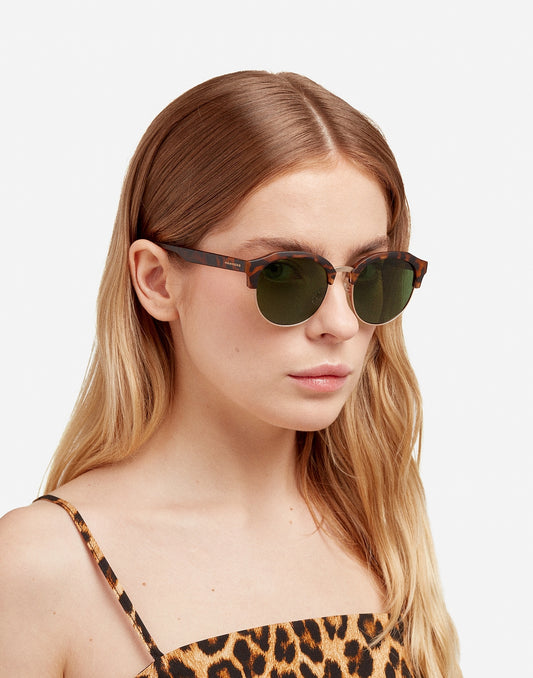 Gafas de Sol Hawkers Classic rounded Carey verde para mujer