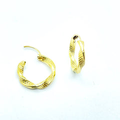 Pendientes Aros oro 18k rizados 11mm para mujer