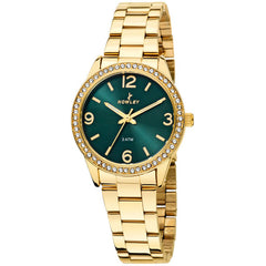 Reloj NOWLEY CHIC dorado esfera verde para mujer