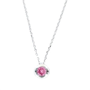 Colgante con cadena plata chaton - Joyeria Zeller