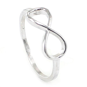 Anillo de plata de Ley rodiada brazo hilo con infinito - Joyeria Zeller