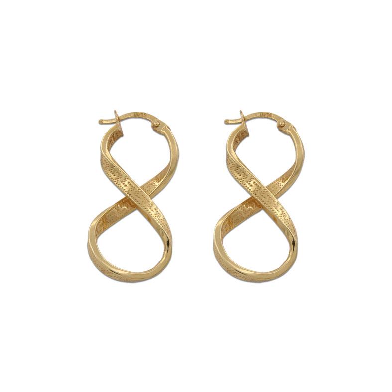 AROS ORO 18KL CON GRECA - 14X23MM - Joyeria Zeller