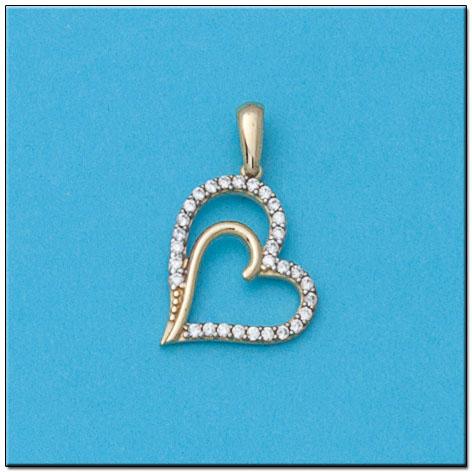 COLGANTE EN ORO DE 18KL CORAZONES - Joyeria Zeller