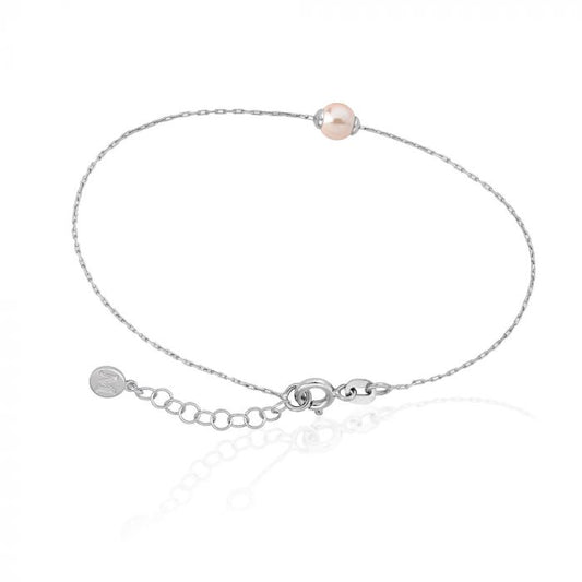Pulsera MAJORICA CIES de plata con perla rosa para mujer