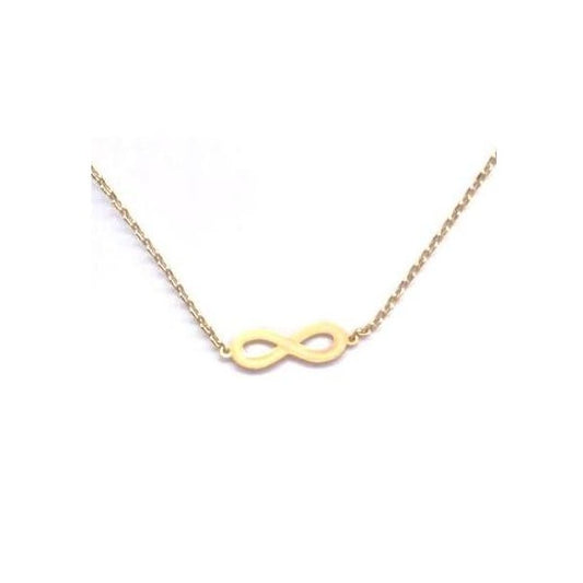 Collar de oro 18k Infinito horizontal para mujer