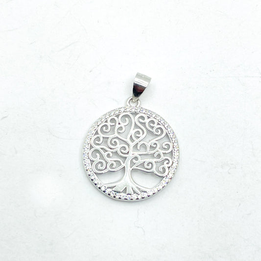 Colgante de plata ARBOL DE LA VIDA con circonitas