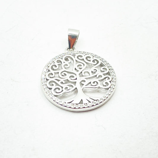 Colgante de plata ARBOL DE LA VIDA con circonitas